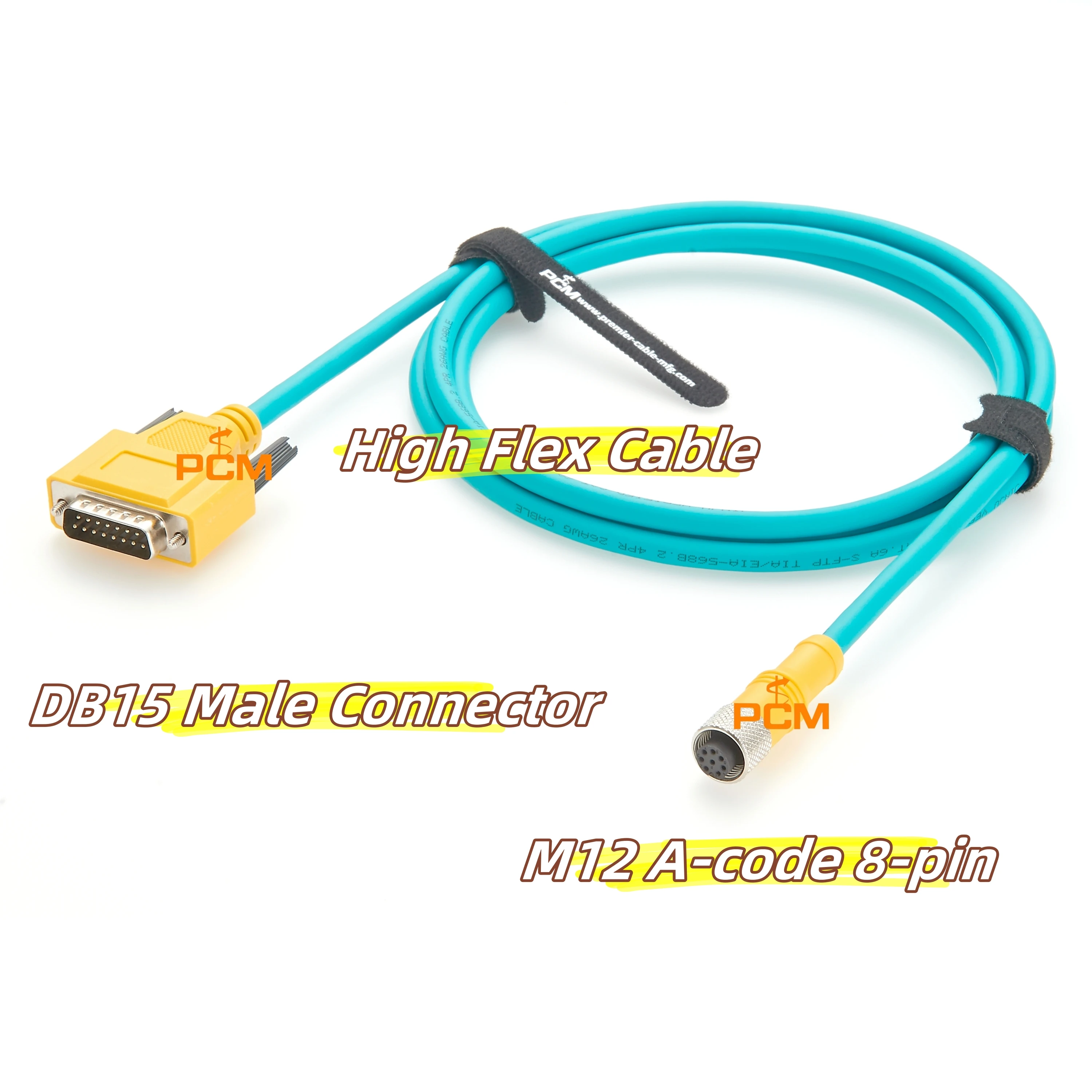 Cognex High Flex I/O Module Cable Compatible with CCB-84901-0901-02, CCB-84901-0902-05, CCB-84901-0903-10, CCB-84901-0904-15