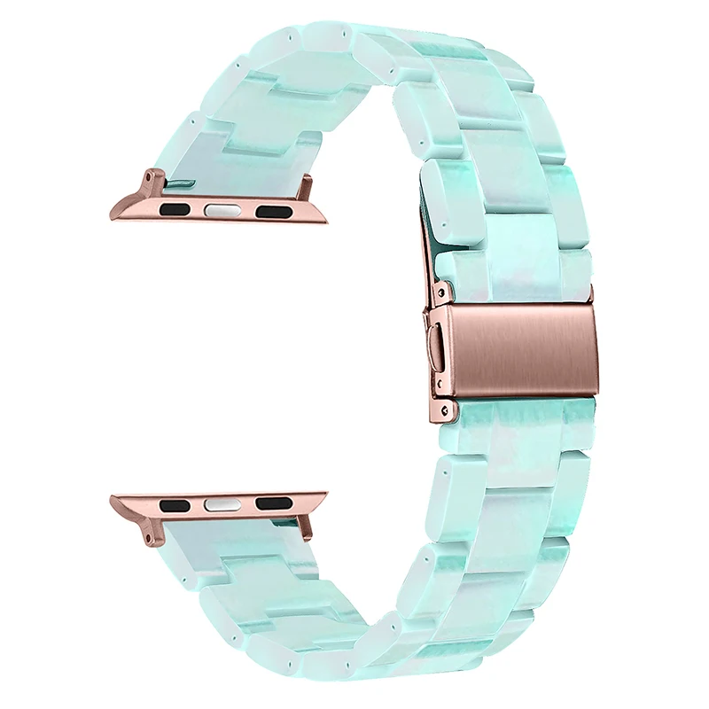 

Replacement 3 Beads Resin Watch Strap Band for Apple Watch Series 10 42mm / 9 8 7 41mm / 6 5 4 SE SE (2022) SE (2023) 40mm / 3 2
