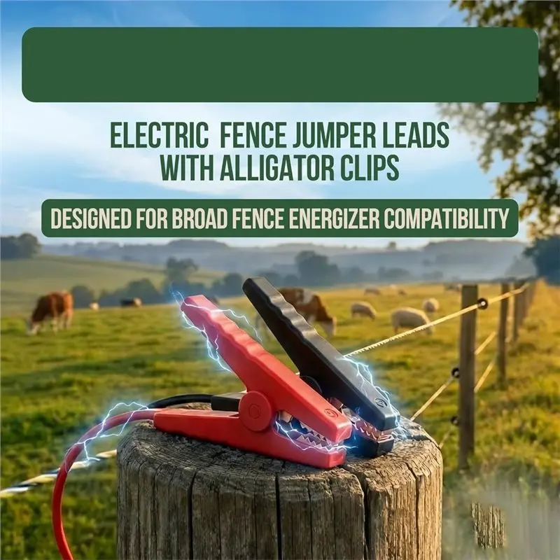 A67M-Electric Fence Jumper Leads Electric Fence Connectors With TPU Insulated Cables