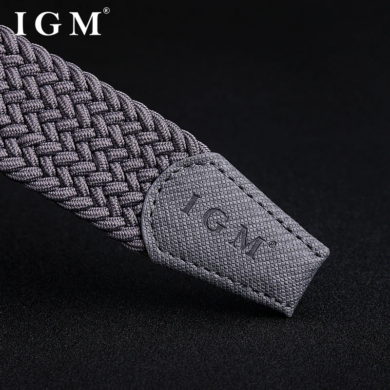 Men\'s metal pin buckle casual fashion high quality elastic jeans canvas stretch woven belt