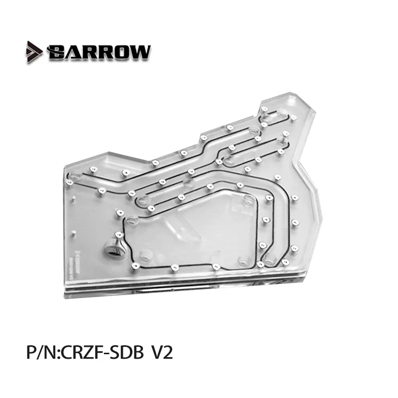 Barrow CRZF-SDB V2 plaque de distribution acrylique/réservoir de carte utilisé pour refroidisseur COUGAR Conqueror coque d'ordinateur ARGB lumière à AURA