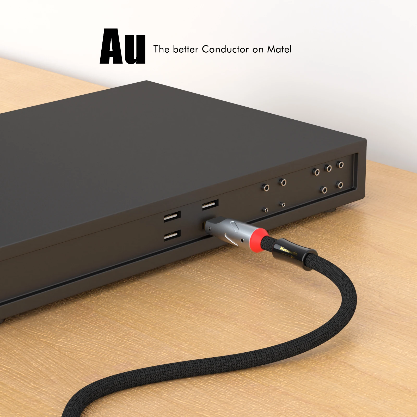 Monosaudio A51/B51 24K vergoldeter USB2.0-Stecker DIY USB A auf USB B-Anschluss Hi-Fi-USB-Kabel USB-Gehäuse – Detail 6