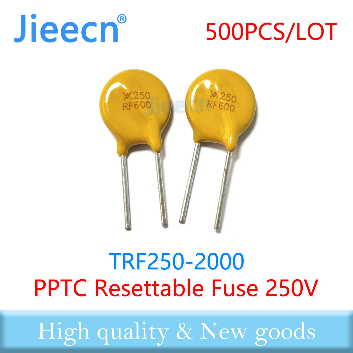 1000PCS Jieecn TRF250-2000 JK250-2000U X250RF2000 Resettable Fuse PPTC TRF250 X250RF JK250 DIP Chinese High Quality 2A 250V