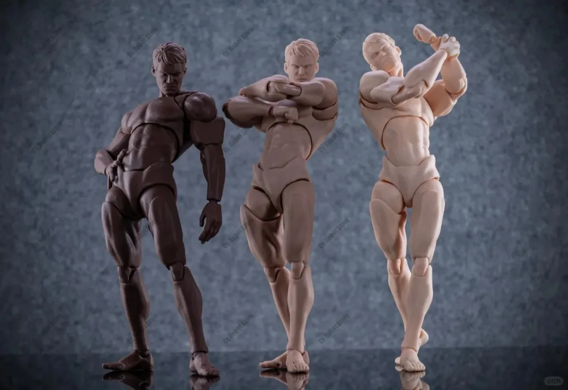 [En stock] Jouet à manivelle 1/12 Corps masculin musclé articulé Super flexible 16 cm 6 pouces Figurine d'action masculine complète Jouet cadeau