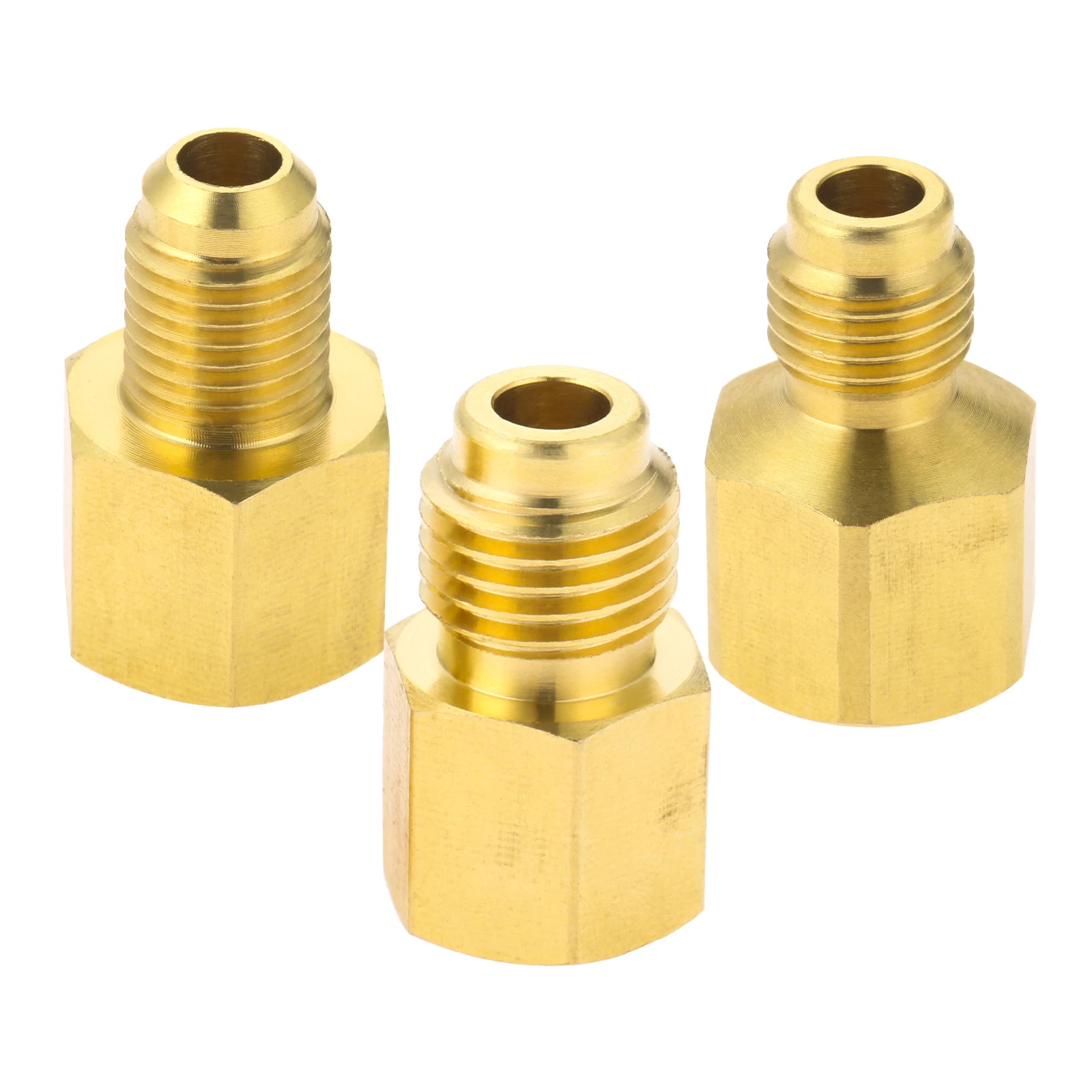 3Pcs/set R134A Refrigerant Tank Adapter, R410a Vacuum Pump Fitting with 5/16\