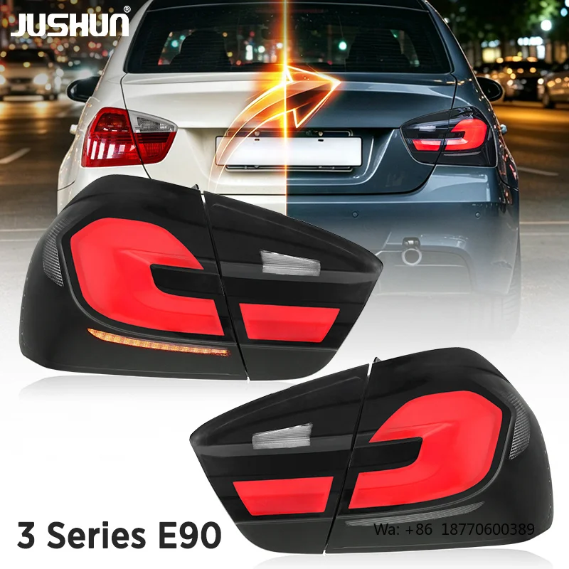 JUSHUN Car Accessories Taillights for BMW 3 Series E90 2005-2008 Upgrade LED Taillights Plug and Play