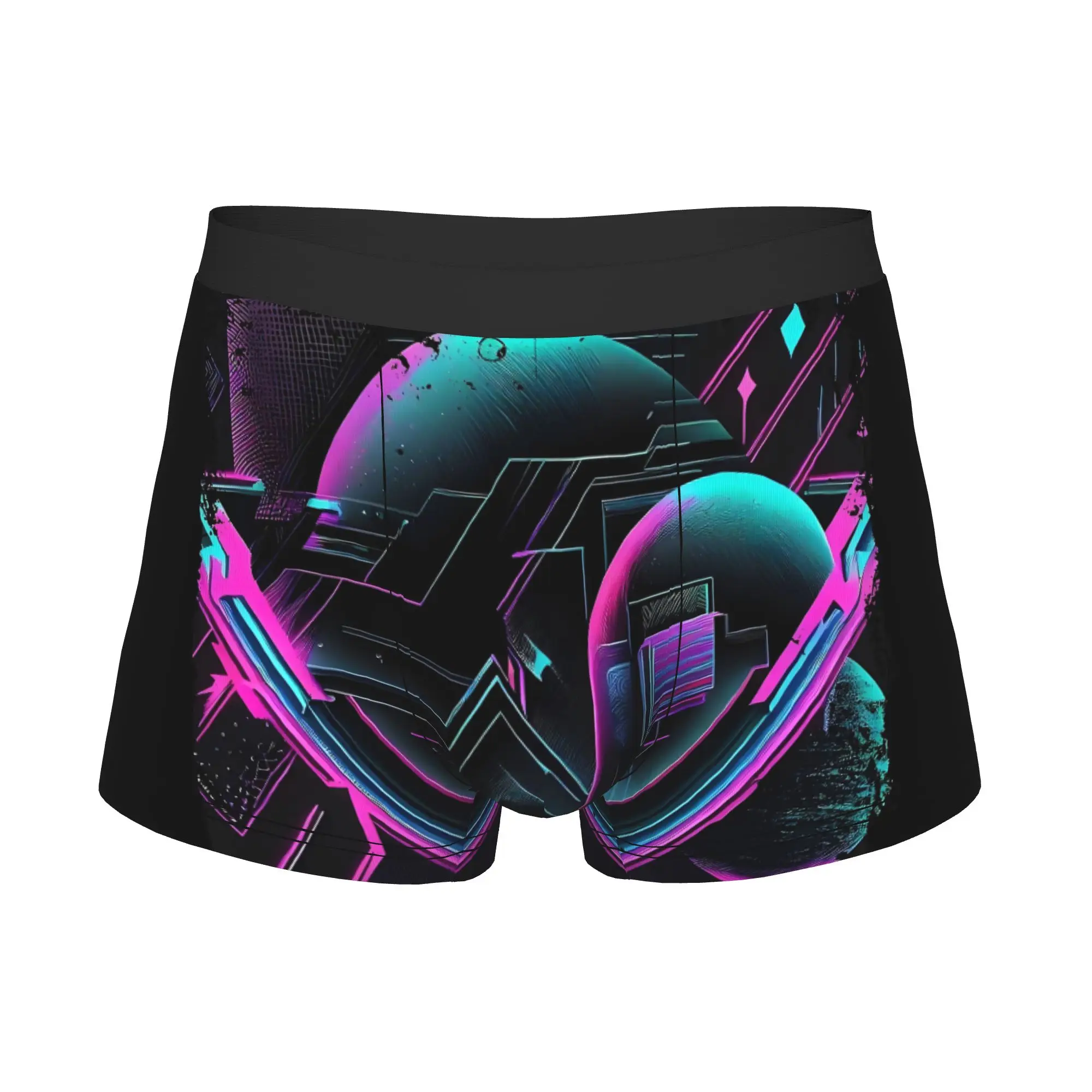 Retro C-Cyberpunks Neon Boxers Shorts Men Futurism Technology  Briefs Underwear Novelty Underpants