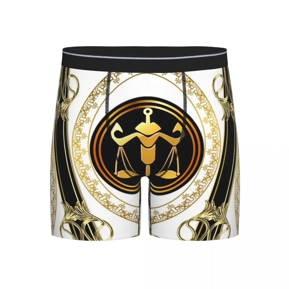 

Long Boxer Underpants Shorts Gold Scales Of Justice Law Logo Lawyer Legal Party Panties Men's Ventilate Underwear for Homme Man