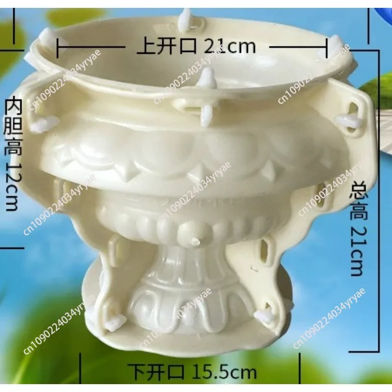 Mold Roman Flower Pot Plastic Mold for House Garden Outdoor Decoration DIY Large Circular Cement Bonsai Vase Mold T
