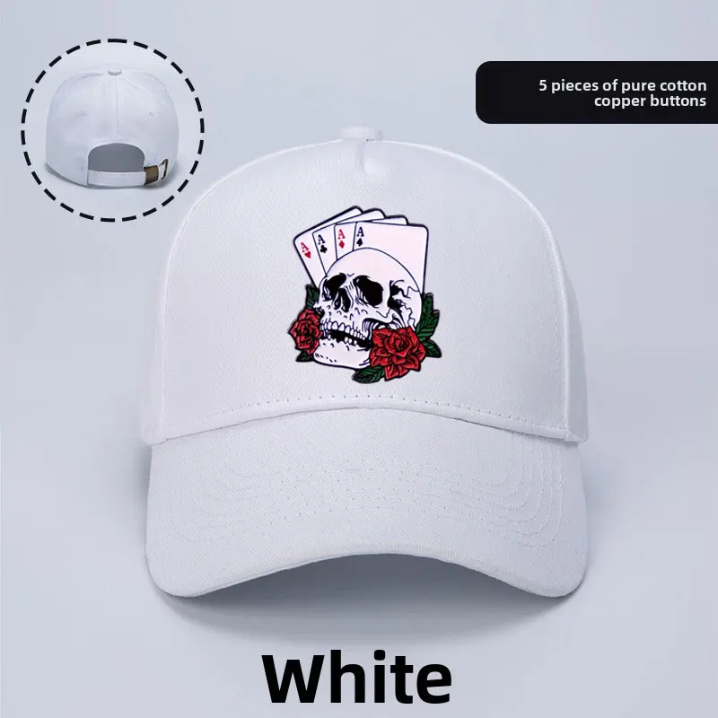 Summer Punk Halloween Skeleton Printed Baseball Cap Unisex Adjustable Men Women Sport Trucker Hat Quality Personalized Cap