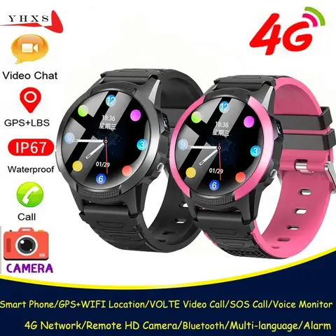 IP67 su geçirmez akıllı 4G uzaktan kamera GPS WI-FI çocuk öğrenciler kol Video çağrı monitör Tracker konumu Android telefon izle
