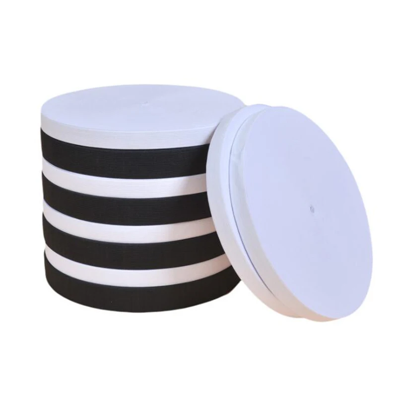 5 meters 3/6/9/12/15/25/30/35/40MM White/black Nylon Highest Elastic Bands Garment Trousers Sewing Accessories DIY - Detail 1