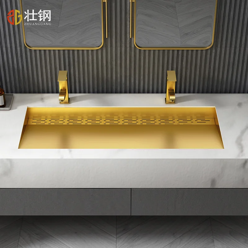 

1000*360*120mm Luxury Top Quality wash basin SUS304 Stainless steel hand basin Luxury washbowl Bathroom sink undercounter Lavabo