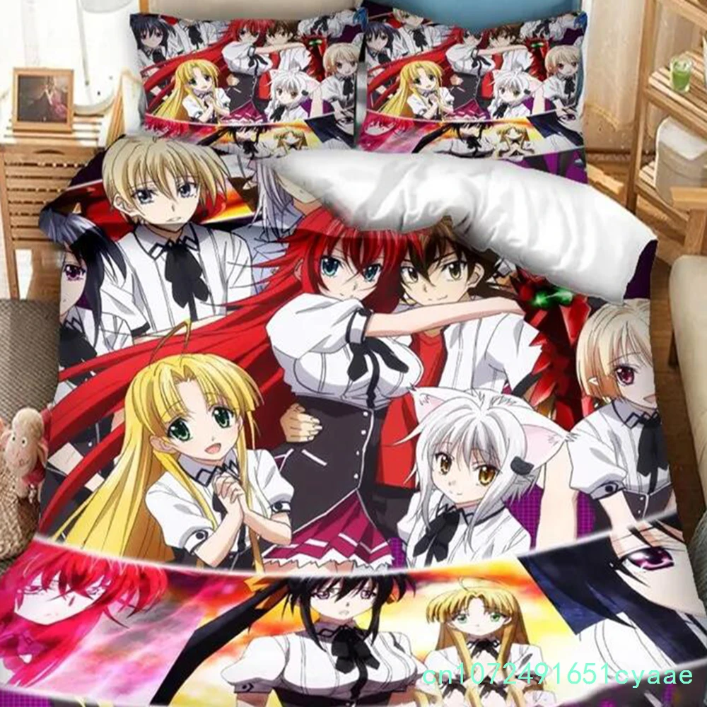 Anime High School DxD Bedding Set Duvet Cover Bedroom Comforter Covers Single Twin King ​Size Quilt Cover Home Textile 2/3PCS