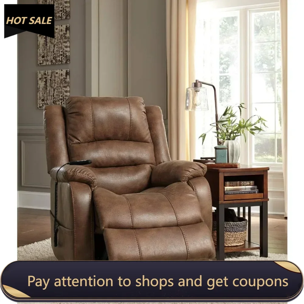 Faux Leather Electric Power Lift Recliner for Elderly Furnitures Brown Freight Free Rocking Chair Bed Daybed Folding Sofa Bed