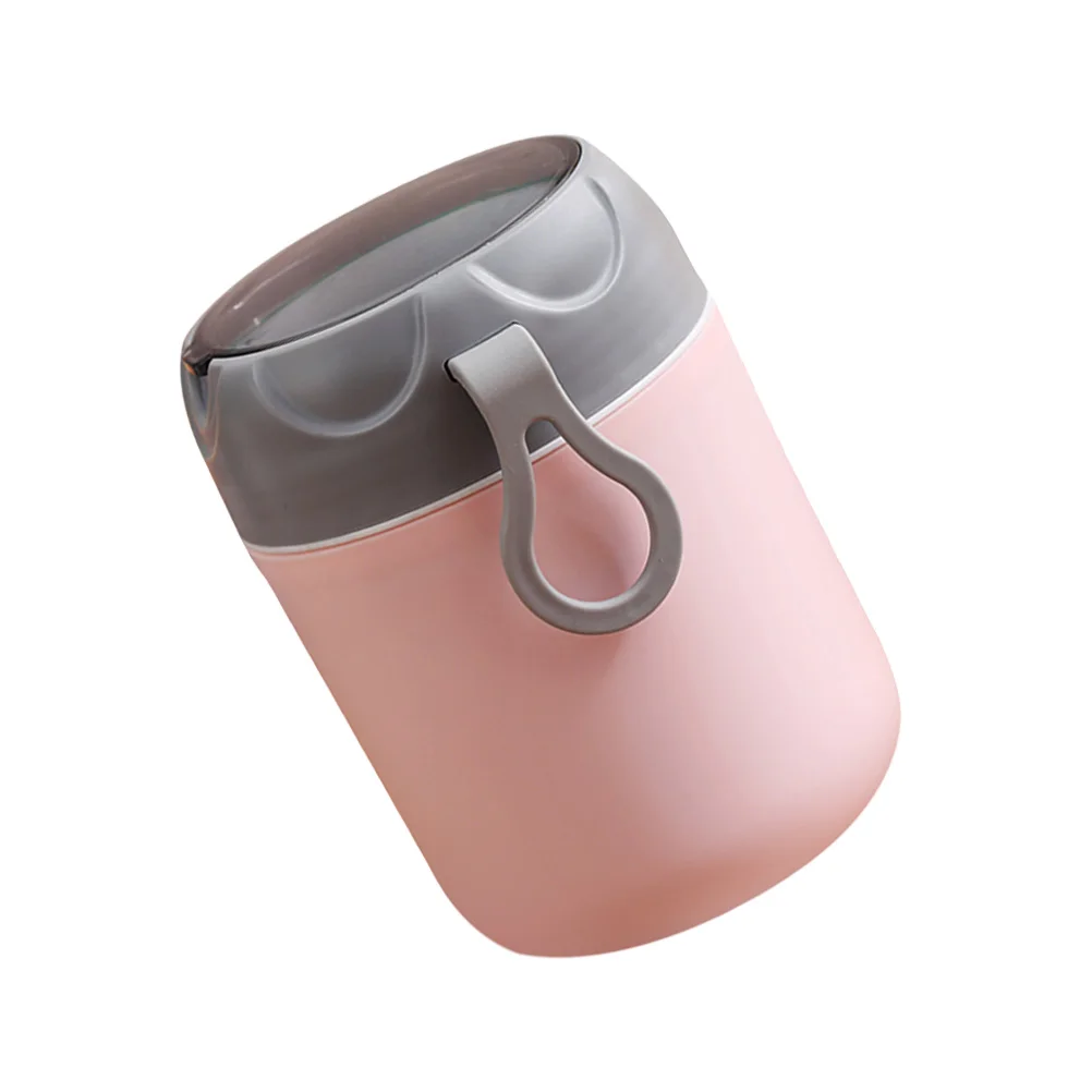 

Insulated Soup Cup 500ml Stainless Steel Plastic Sealed Lid Portable Thermal Container Leak Proof Multifunctional Breakfast