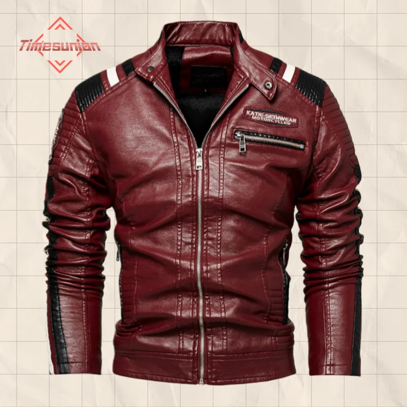 

Мужские зимние куртки Бестселлер Мужские повседневные модные утолщенные простые базовые куртки больших размеров с воротником-стойкой из искусственной кожи Мужские пальто