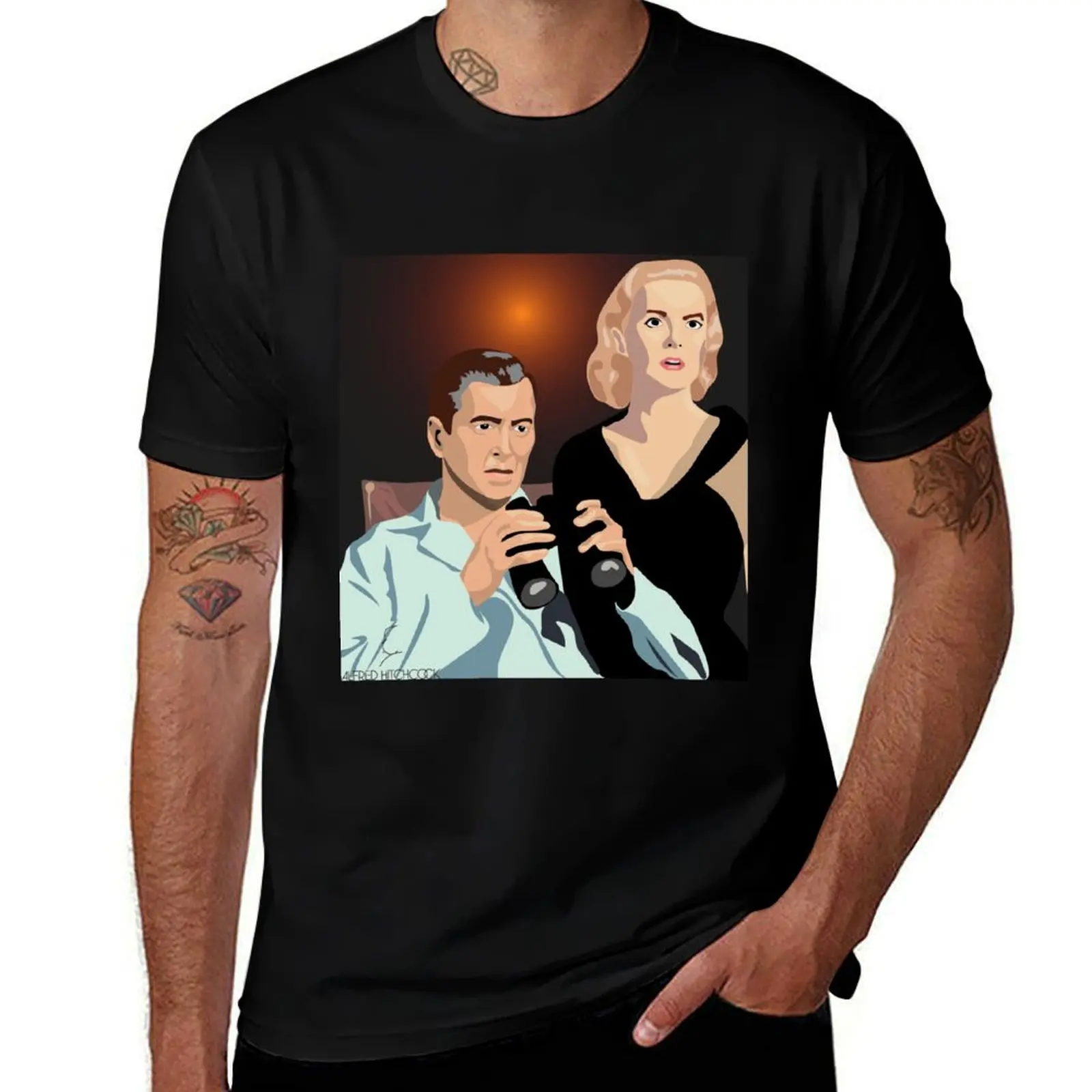 Alfred Hitchcock - Rear Window T-Shirt Big Size Loose Fit Tee Shirt T-Shirt