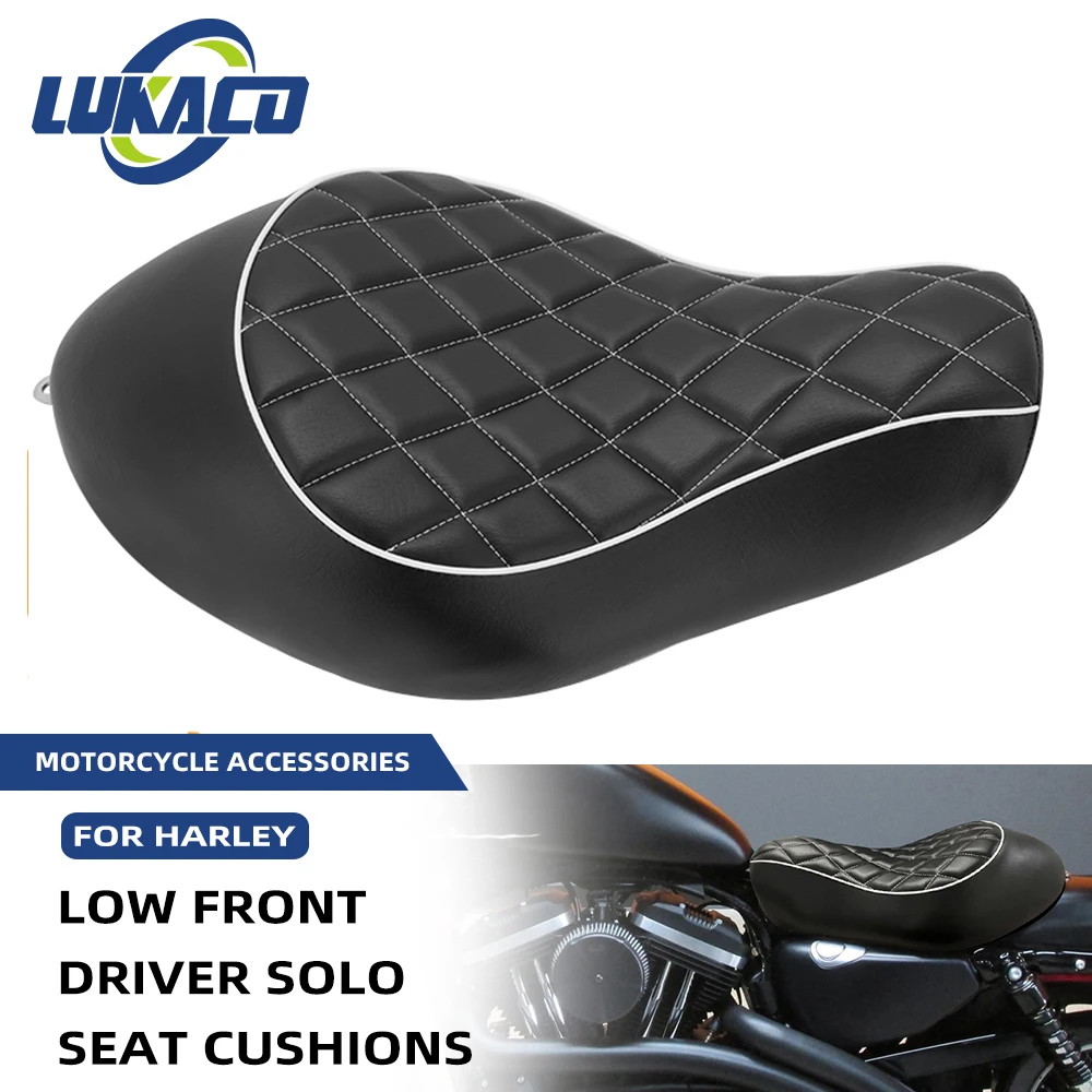 

Motorcycle Rider Low Front Solo Driver Seat Cushion Pad For Harley Sportster 1200 Custom SuperLow Roadster XL 883 1200 2004-2015