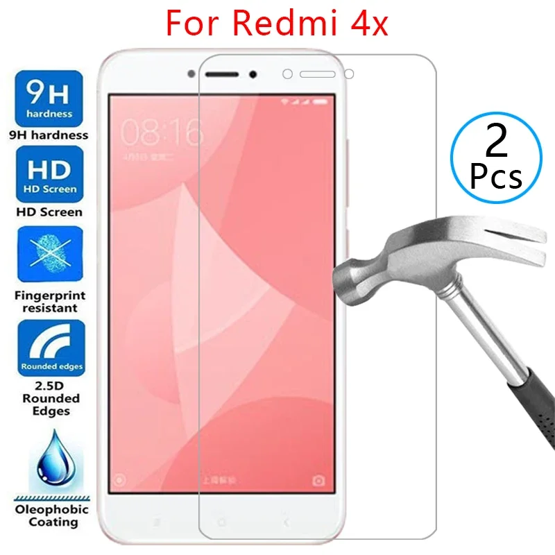 tempered glass screen protector for xiaomi redmi 4x case cover on ksiomi redmi4x 4 x x4 5.0 protective phone coque bag readmi4x