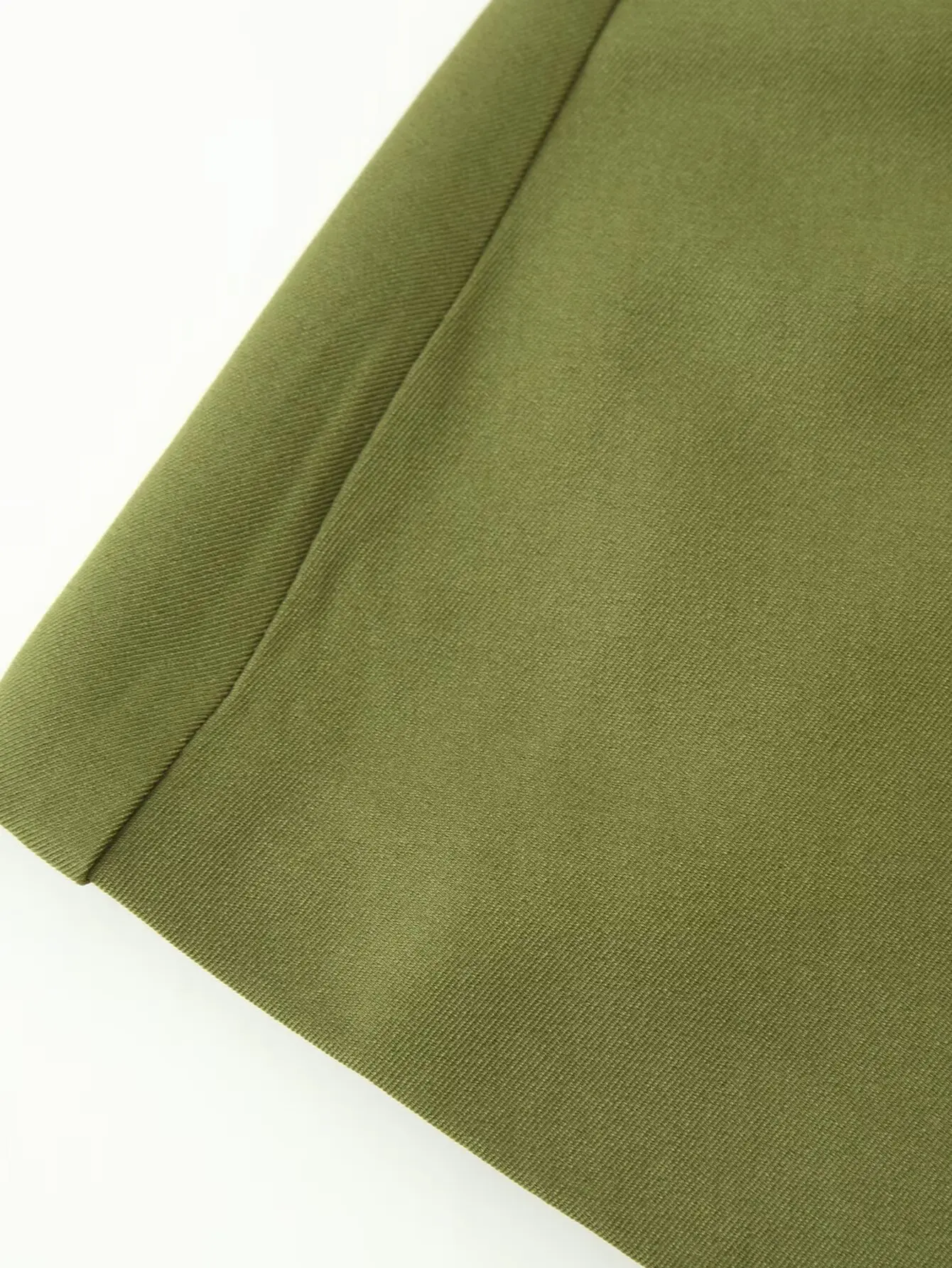 Suninheart Olive Green Asymmetric Blazer & Pants Set – Women's Ruched Waist Suit Two Piece Office Lady Autumn Fashion
