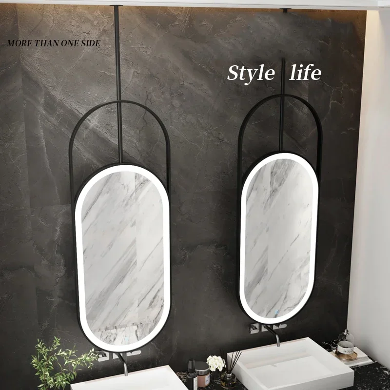 LED Lighted Mirror Luxury Art Deco Iron Frame Home Decor Shatterproof Easy Assembly Sturdy Durable Stable Comfortable
