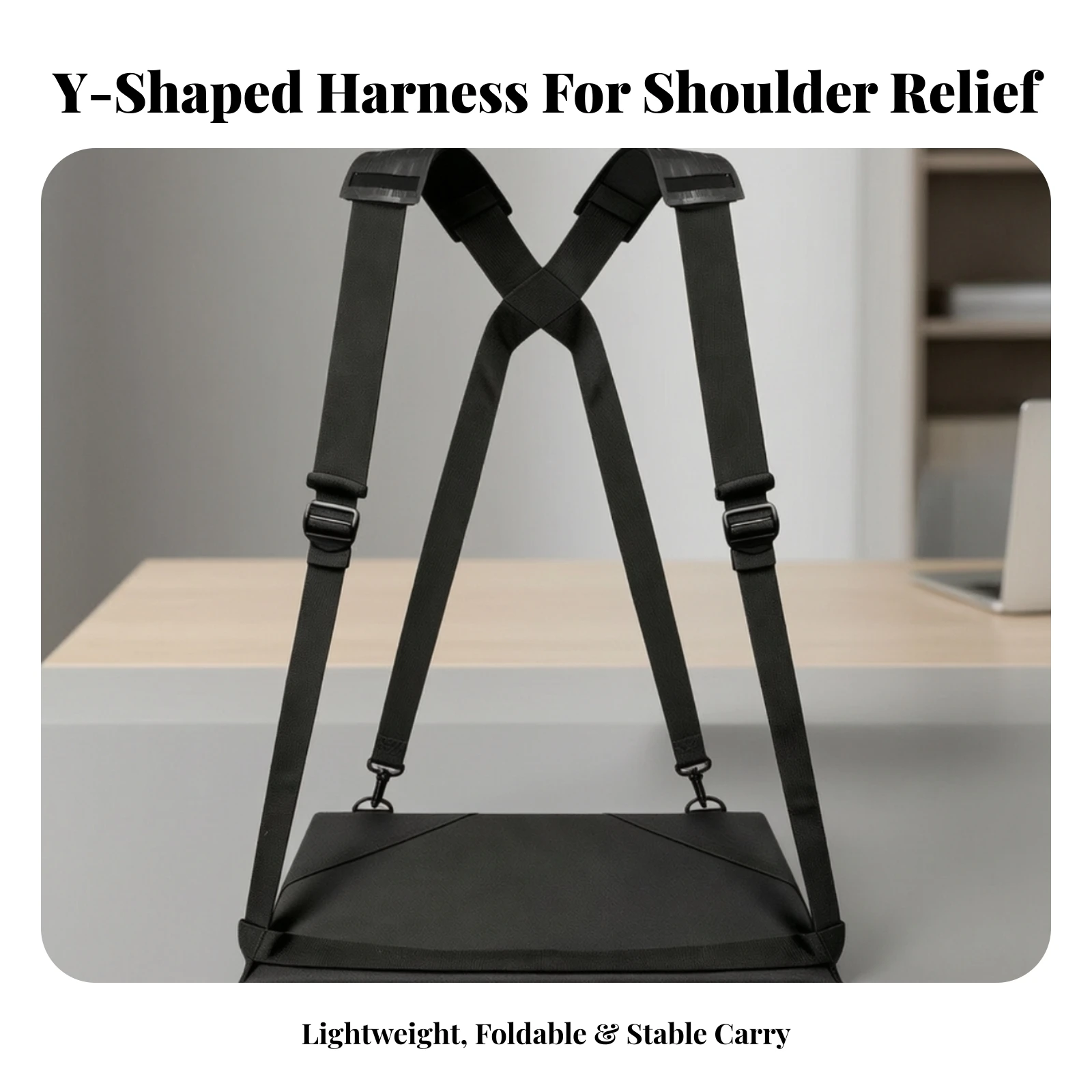 Shoulder Strap Carrier Ergonomic Laptop Carrier with Platform Shoulder Strap Lightweight for Commuters, Outdoor Work, Commuting