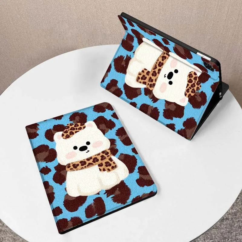 

Retro White Cute Dog Pattern For Huawei MediaPad M5 T5 M6 SE C5e 11 12 X 2 Lite Pro Air S 12.2 Inch 5G Tablet Case