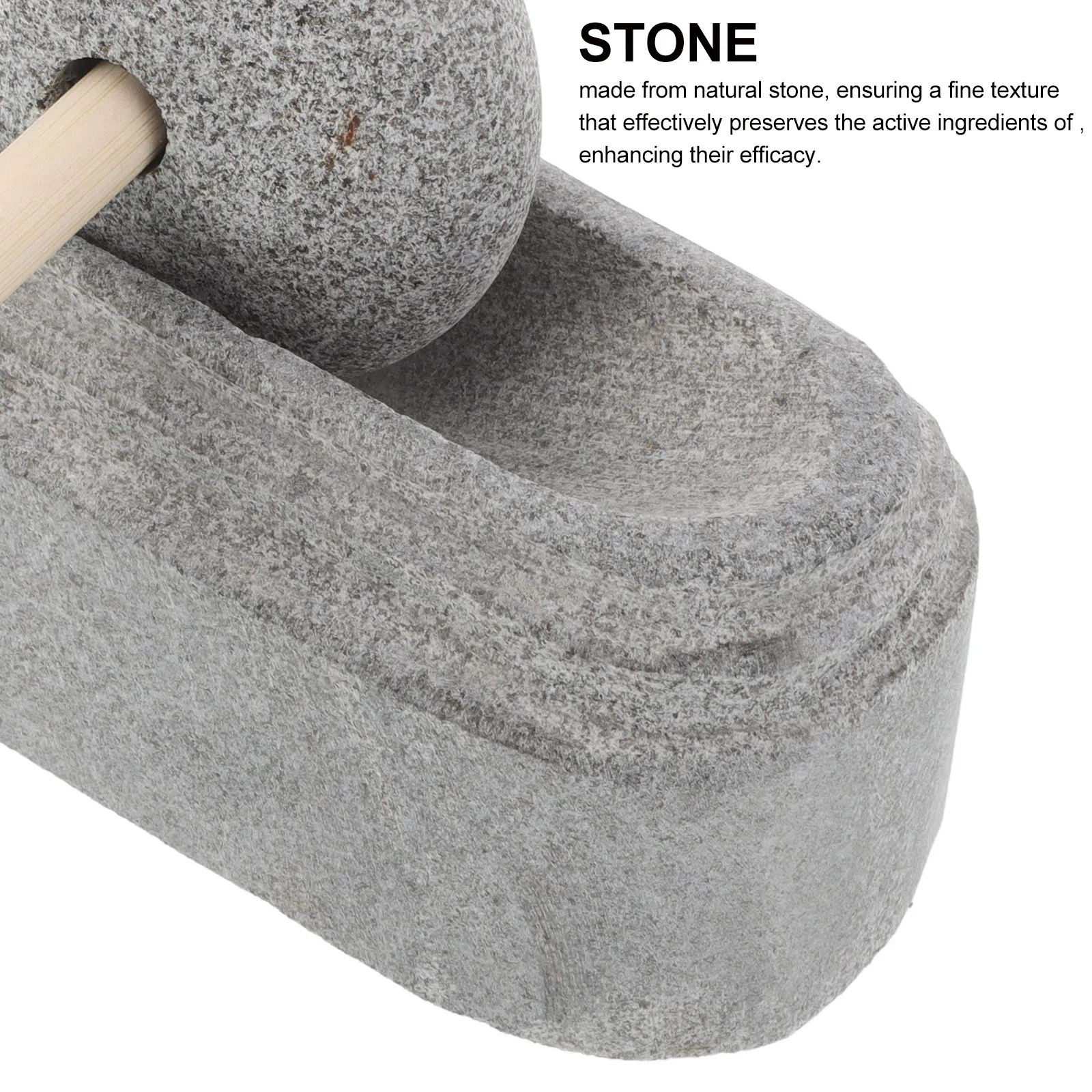 1Set Maifan Stone Mortar and Pestle Set Heavy Duty Hand Grinding Tool for Spices Seeds Herbs Flour Traditional Medicine Natural
