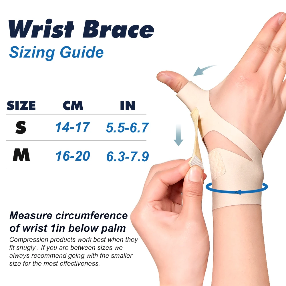 1 Pcs Professional Thumb Brace Wrist Stabilizer Right Left Hand Women and Men, Spica Splint, CMC Thumb Brace with Thumb Support