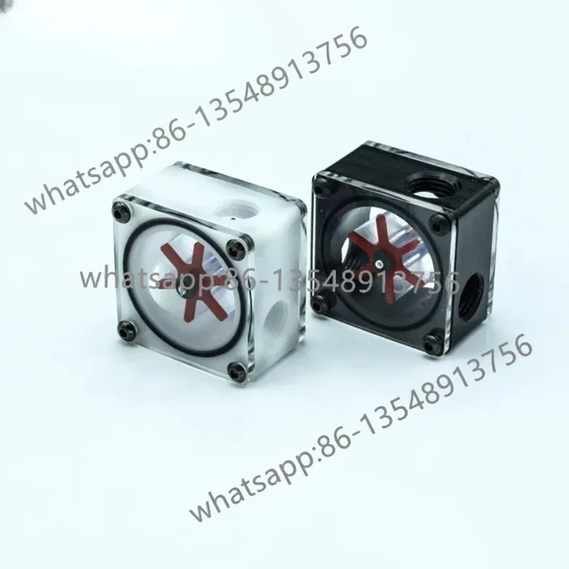 LSJ-PO1 Computer Water Cooled Flow Meter/Tachymeter, Tee Flow Meter, Black, White Factory Direct Sales