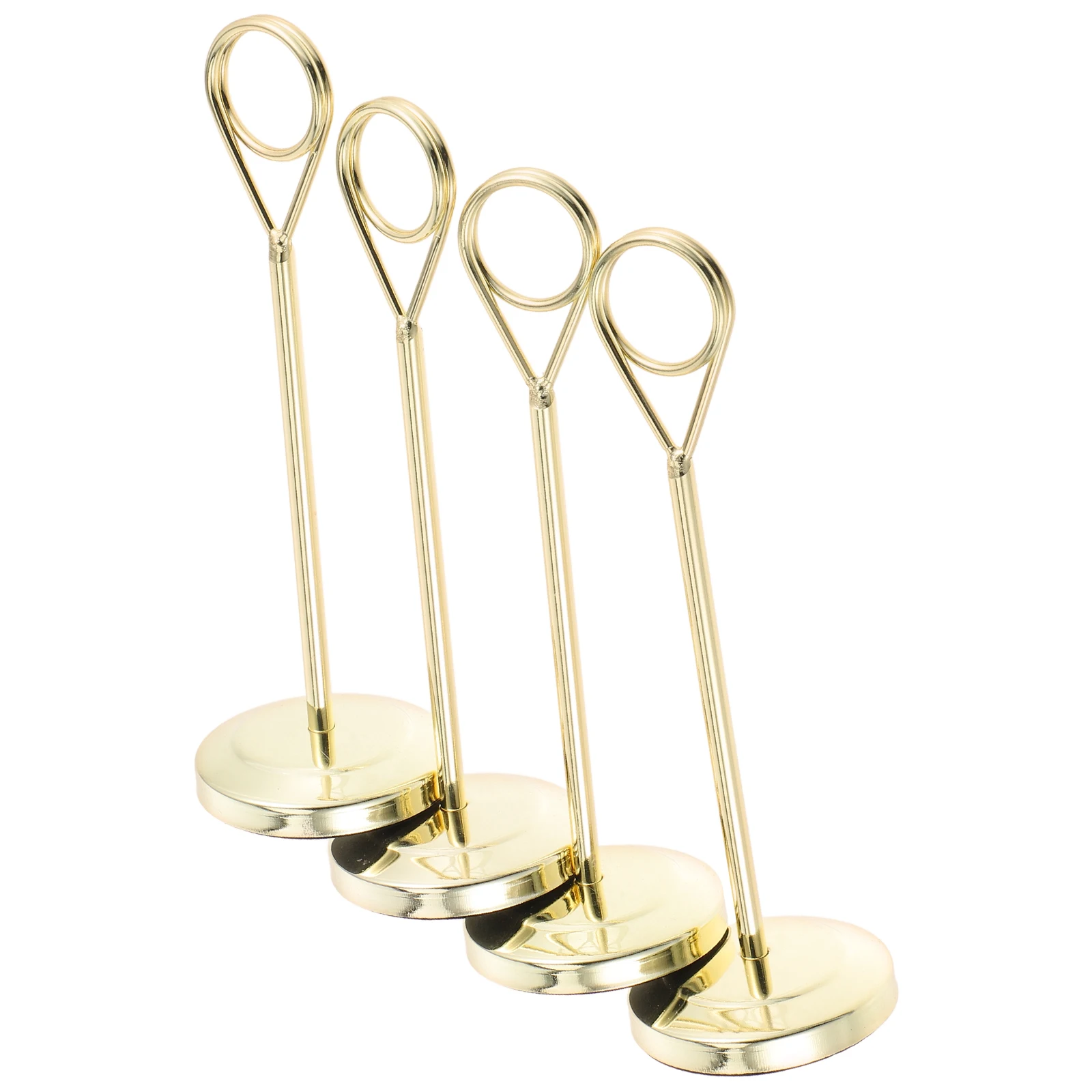 

4pcs Stainless Steel Card Holder 15cm Silver Mirror Finish Table Number Stand Menu Sign Display For Hotel Restaurant Banquet