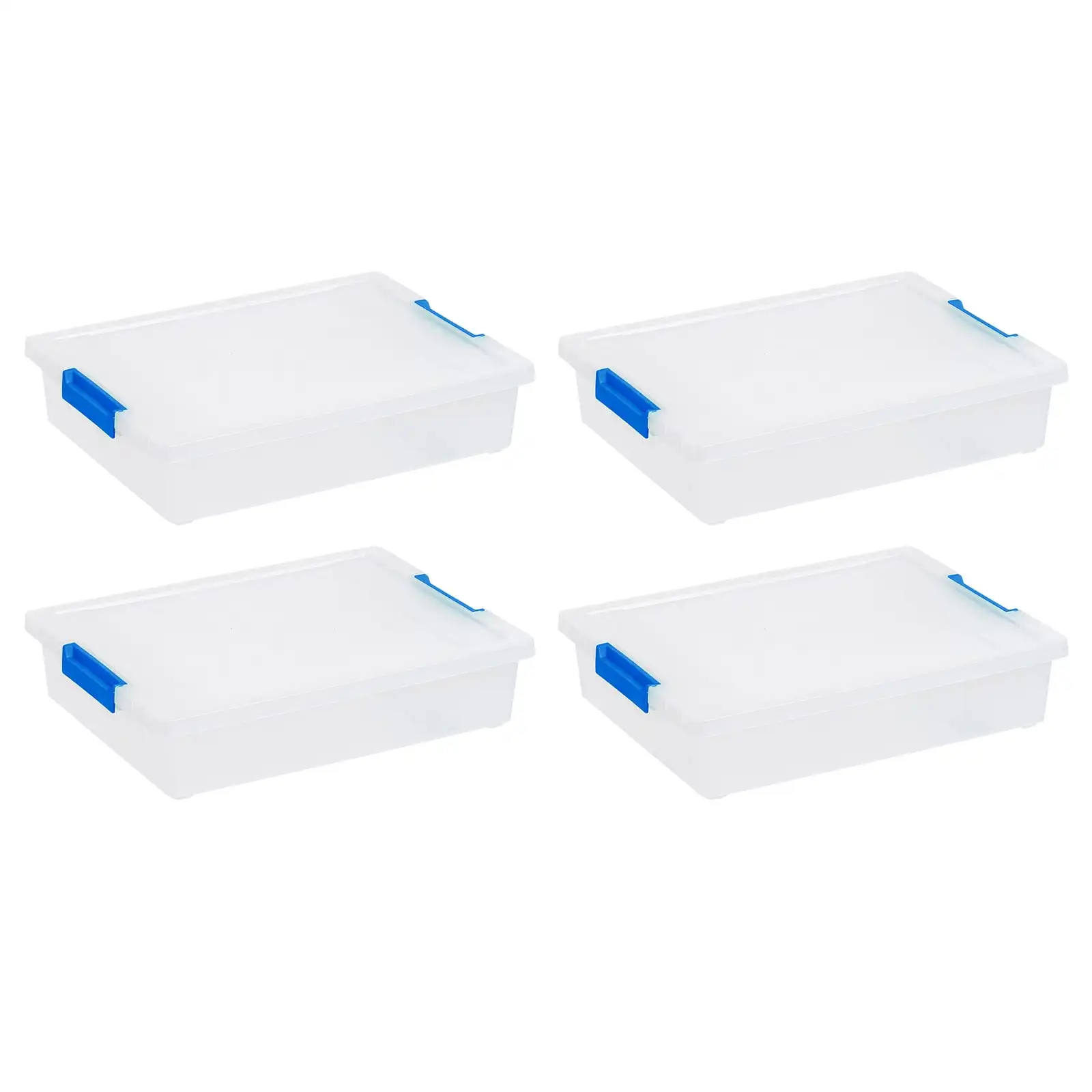

IRIS 6 Qt. Plastic Storage Bins with Lids, Clear Containers, Latching Totes 4Pk