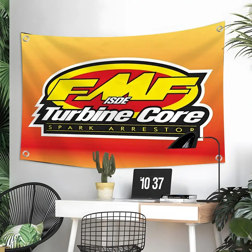 F-FMF Racing Car Spark Flags Custom Wall Hanging Background Art Banner For Bedroom Home Living Room Outdoor Decor