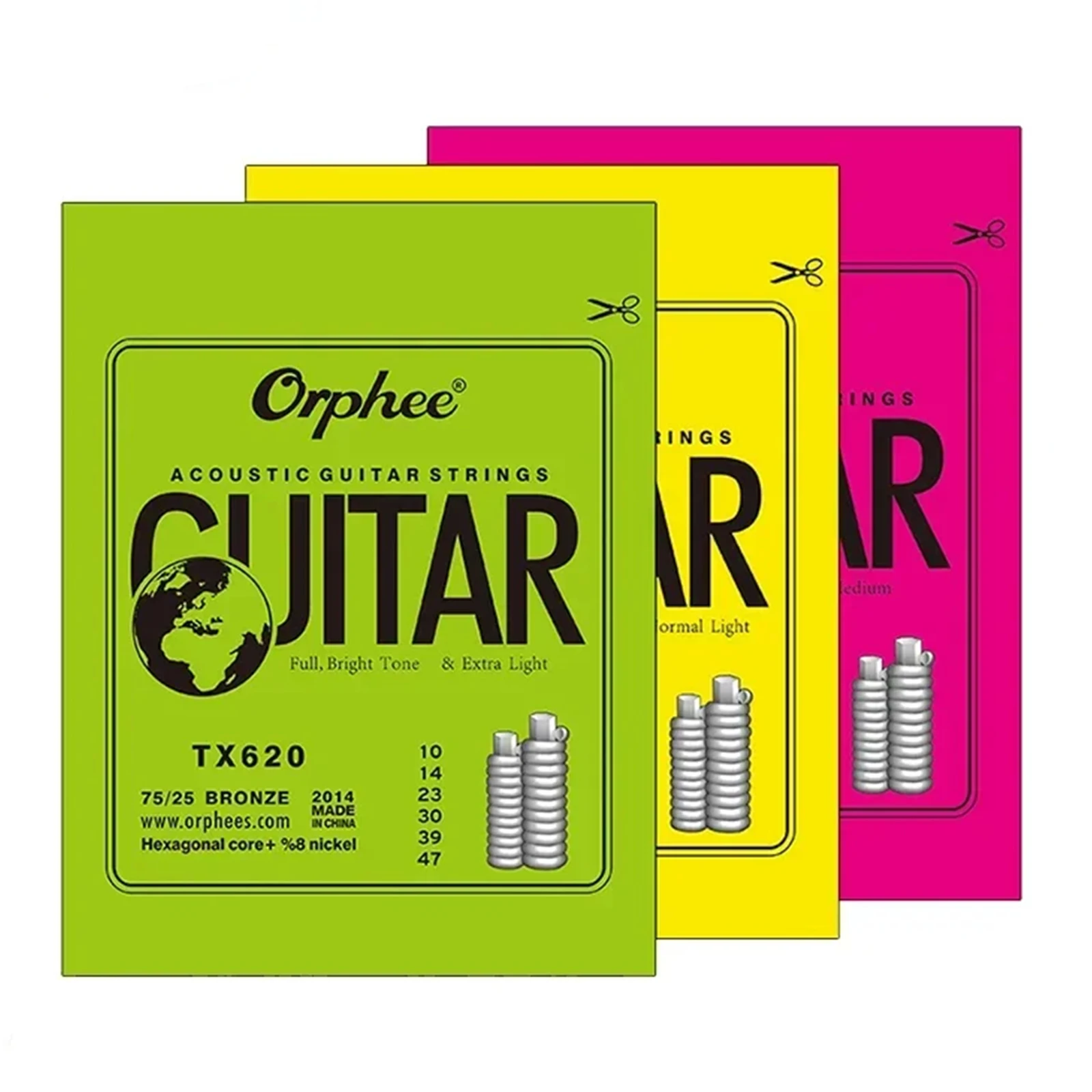 מיתרי גיטרה אקוסטית Orphee