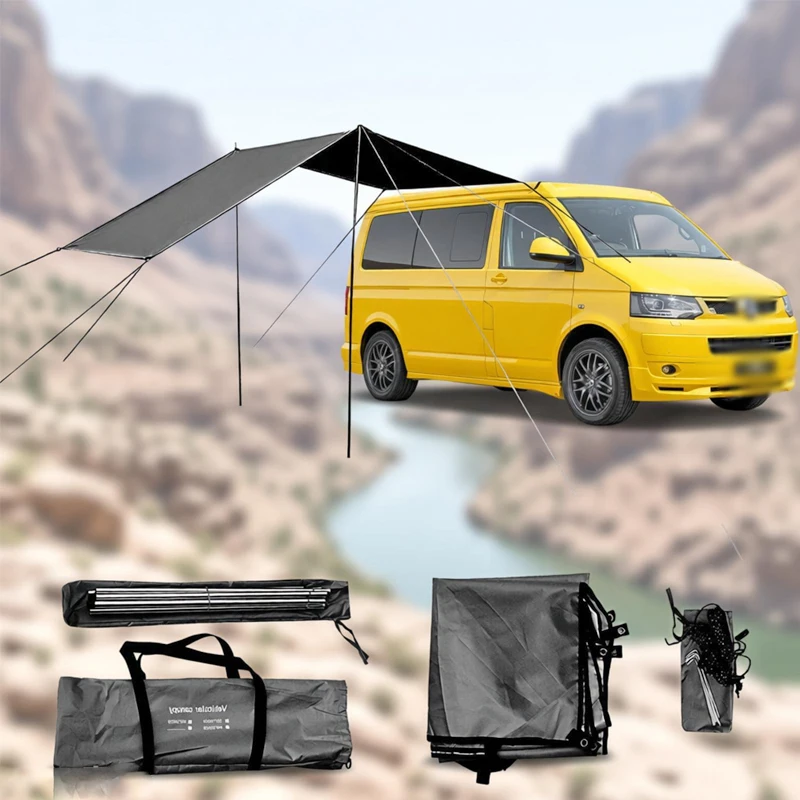 Universelle Sonnenschutzmarkise, wasserdichte Plane, Zeltüberdachung für Wohnmobil, Reisemobil, SUV, Outdoor-Camping, Touristenstrand