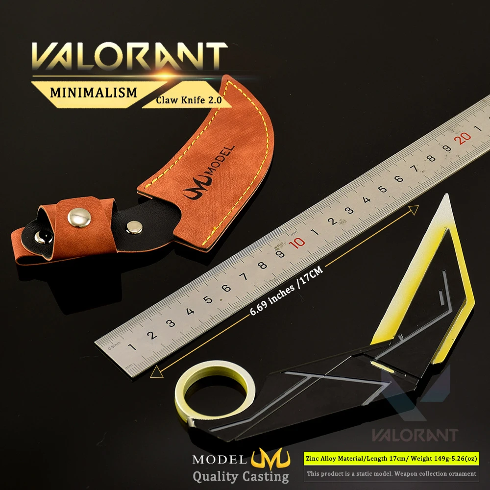 17 ซม.Valorant Melee มีด Karambit ของเล่นดาบรูปอาวุธรุ่น Minimalist Claw มีด 2.0 โลหะหัตถกรรมสําหรับเพื่อน