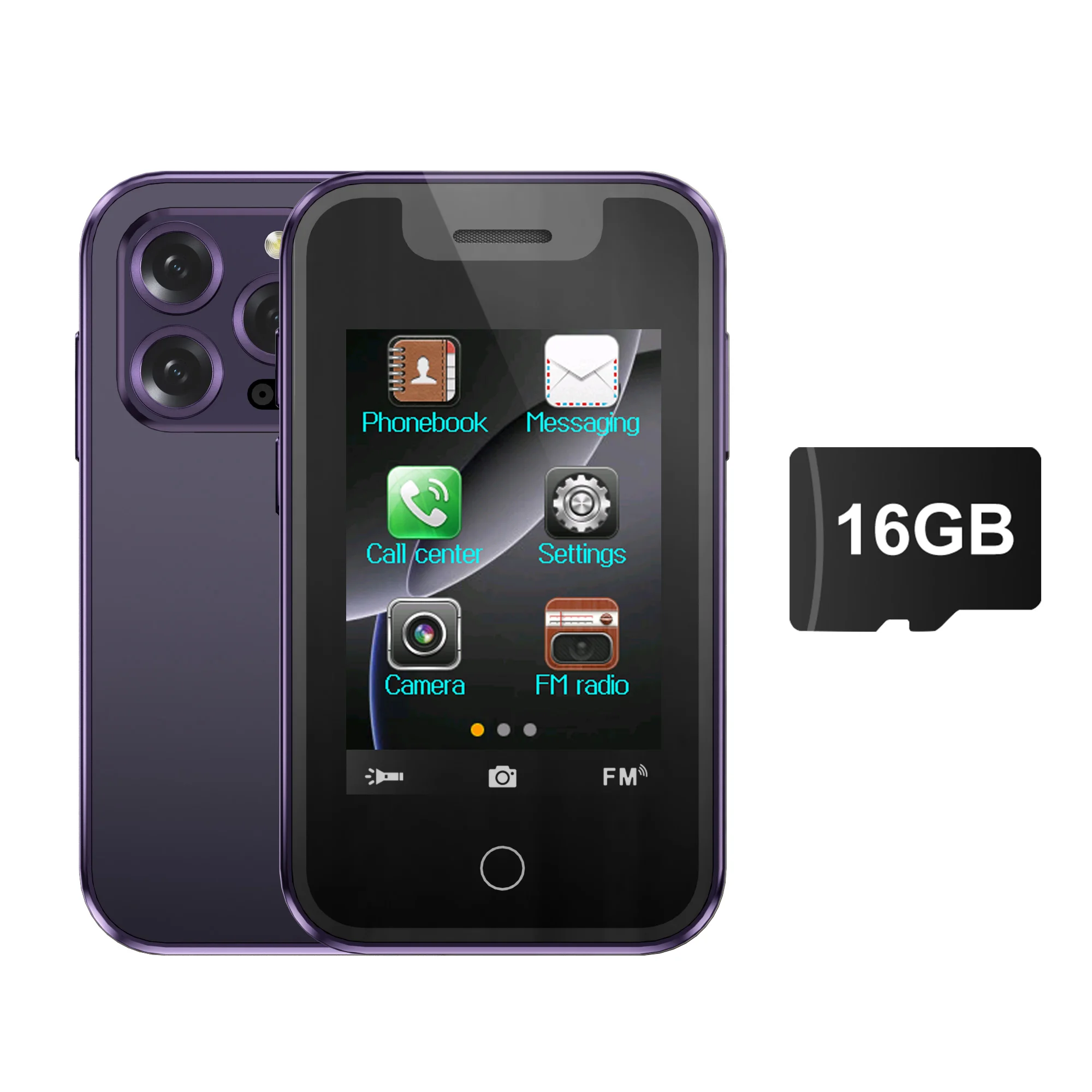 SERVO BM16 PRO Mini Mobiele Telefoon 2.4 inch Touchscreen Bluetooth Oproepen Dual SIM Recorder Zaklamp 2G GSM Draagbare Kleine Mobiele Telefoons