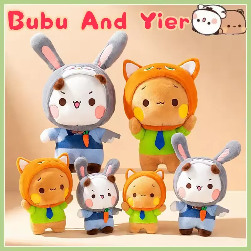

Hot Sale Cartoon Panda Bubu And Dudu Plush Toys Cute Nick Fox Judy Rabbit COS Costume Stuffed Animal Doll Room Decor Kids Gifts