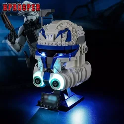 Hprosper 5v LED Lights For 75349 Captain Rex Helmet Decorative Lamp With Battery Box (Not Include Lego Building Blocks)