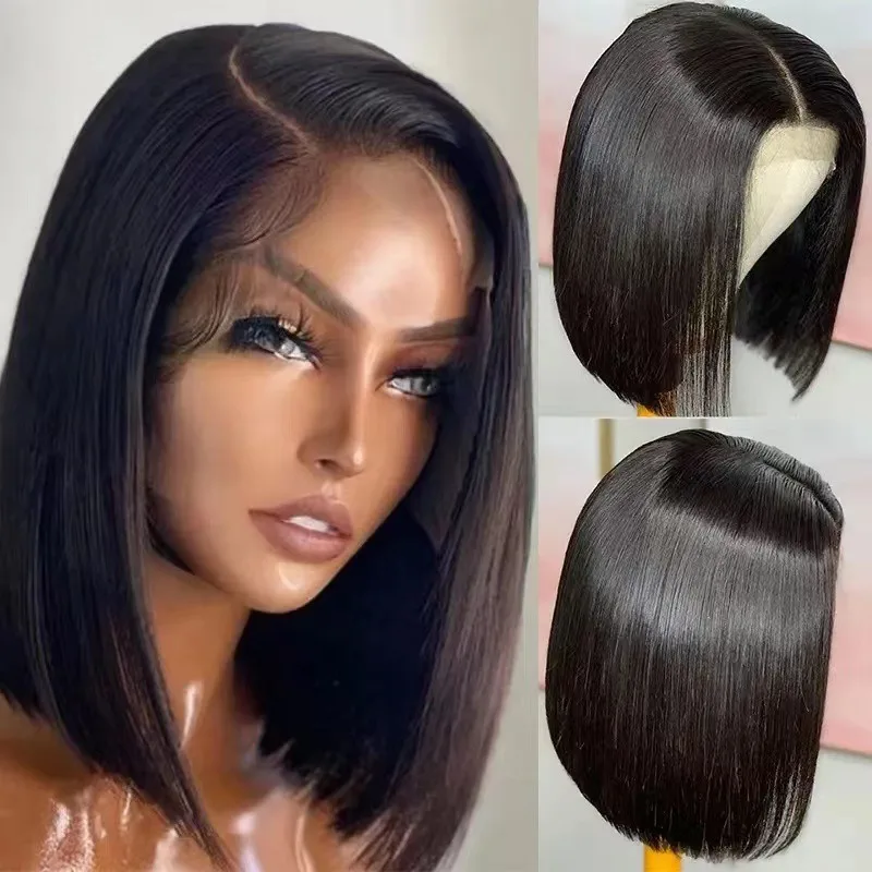 

Glueless Wig Wearable Bob Highlights Wig Piano Color Straight Lace Bob Women Wig Vietnamese Bone Straight Bob Human Hair