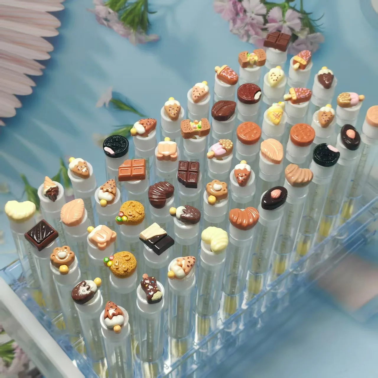 Chocolate Disposable Eyelash Brush Reusable Eyelashes Brush Tube Mascara Wands Tube Dust-proof Lash Spoolies Storage Makeup Tool