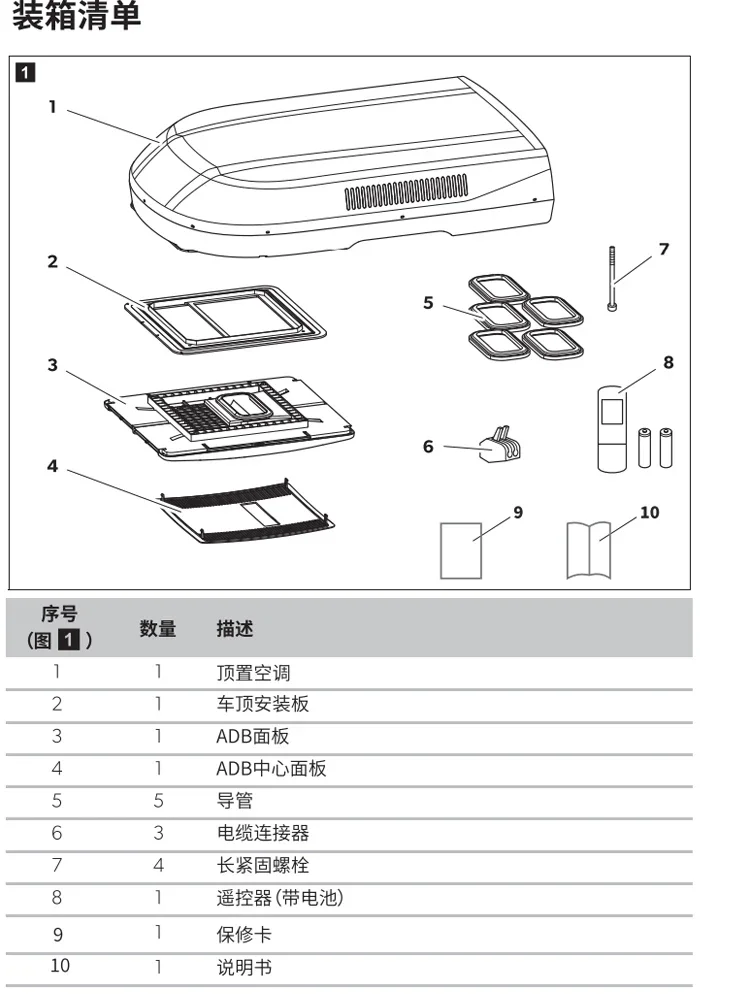 Variable frequency silent car mounted integrated cooling and heating top mounted air conditioning RV modification accessories