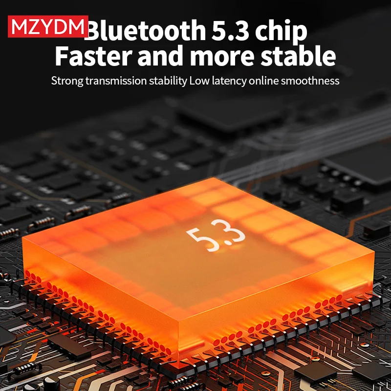 MZYDM سماعة لاسلكية Bluetooth5.3 سماعات الكمون المنخفض المزدوج HD هيئة التصنيع العسكري دعوة سماعات HIFI الصوت سماعات داخل الأذن كشف سماعة الألعاب #5