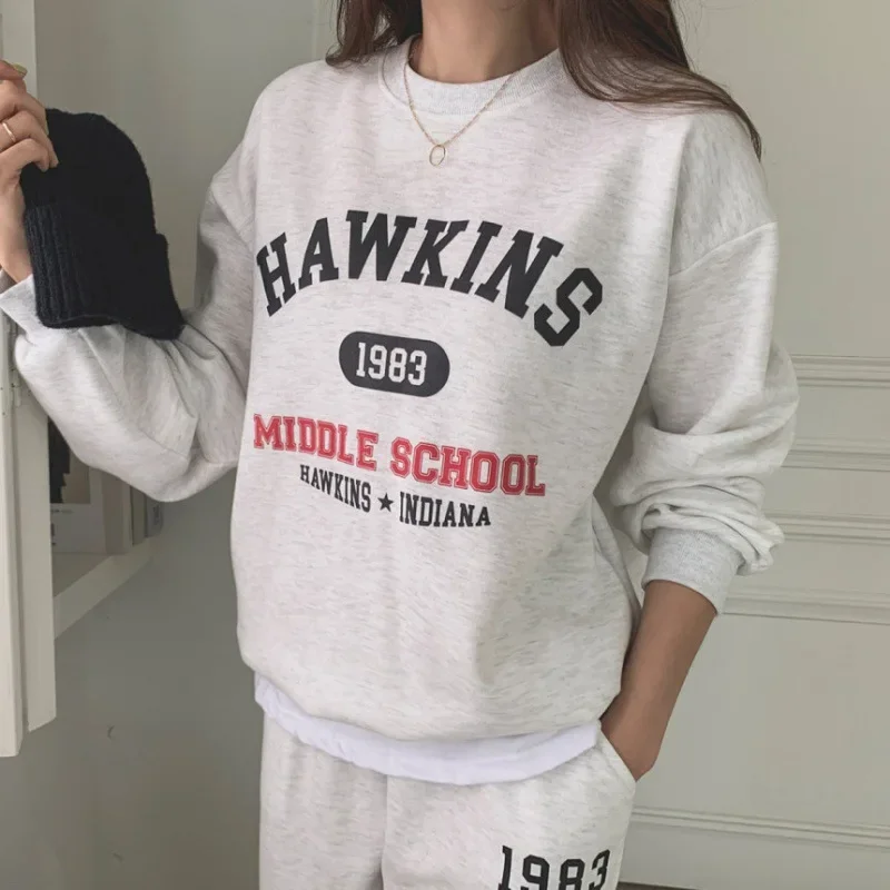 مجموعة ملابس رياضية نسائية للخريف والشتاء من Salt System مكونة من قطعتين مصنوعة من مادة القطن الكاملة على طراز الدراما الكورية الأنيقة #3