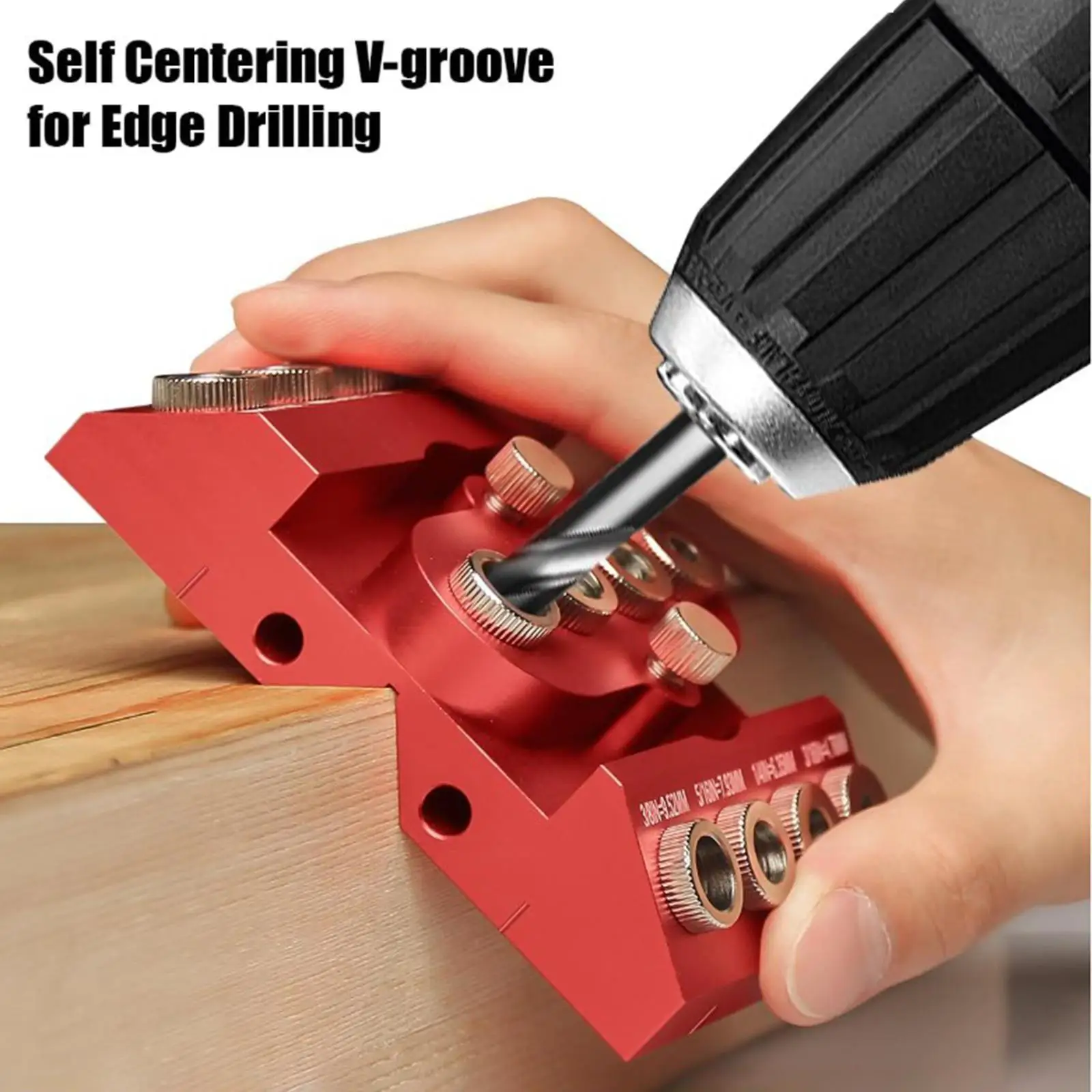 

Drill Hole Guide Jig Locators Drilling Kit for Stairs Handrail Woodworking