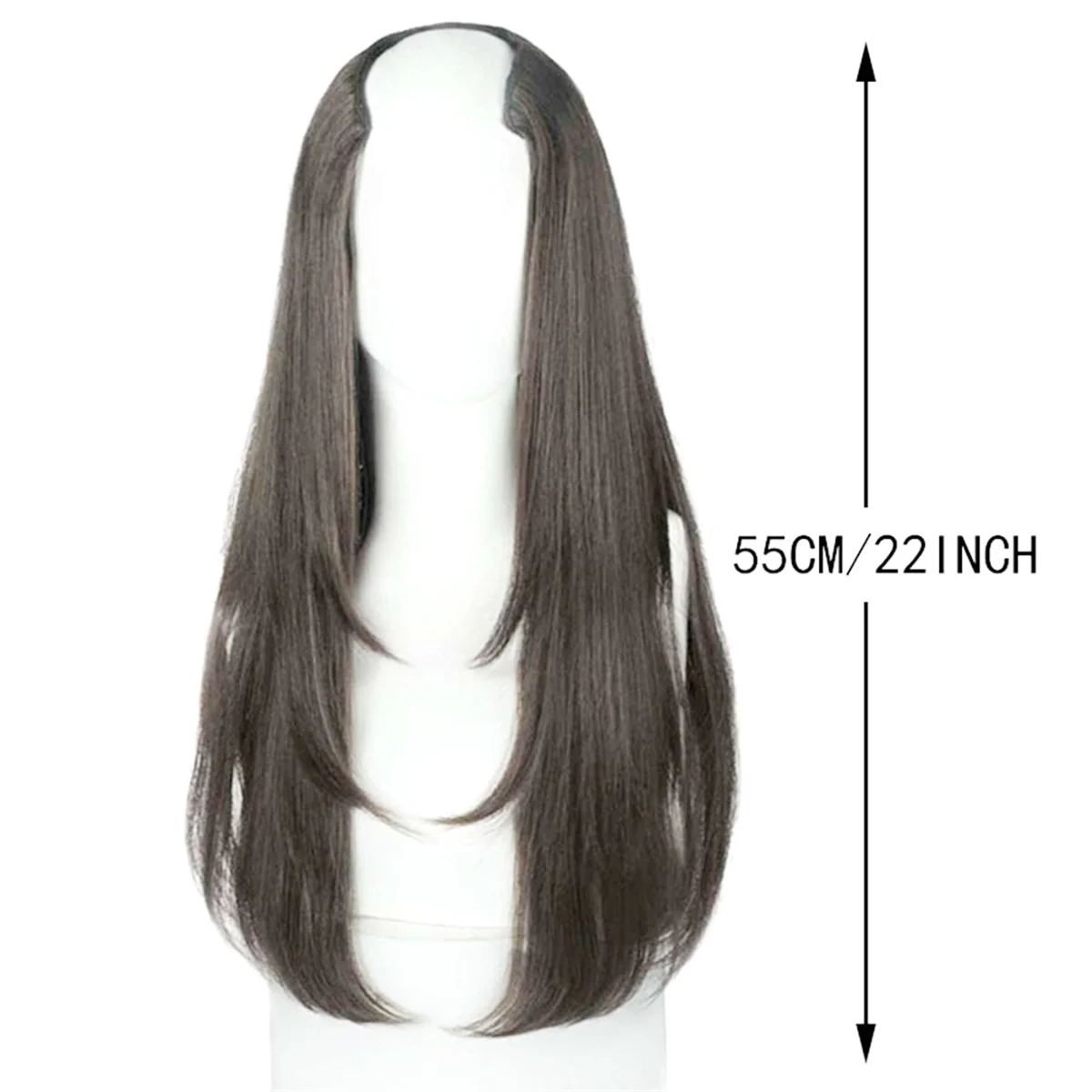 Brown Black Synthetic Women\'S Styling Long Hair Extra Long Hair Synthetic Wigs Layered Extensions Head Increase Hair