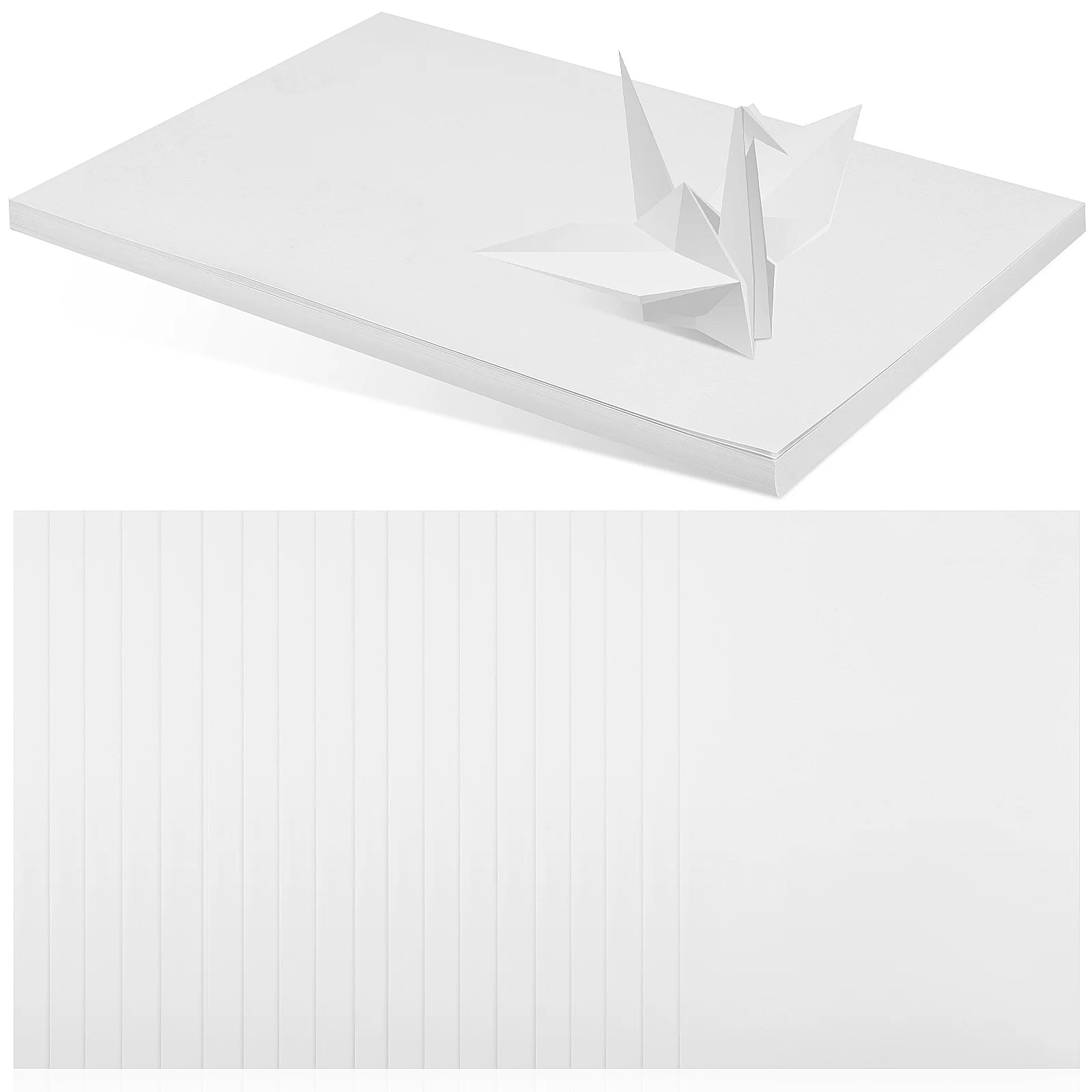 

50 Sheets Craft Cards Stock Paper White Cardstock Making Printer Bulk Cardboard For Crafts