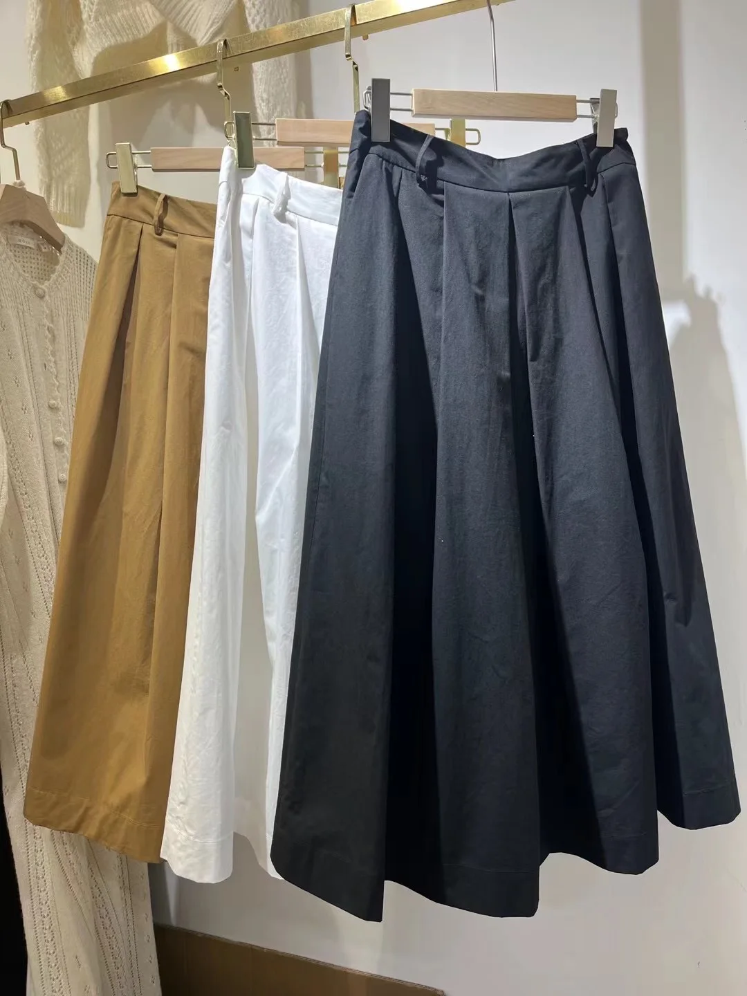 

Women's Simple High Waist Cotton Long Skirt
