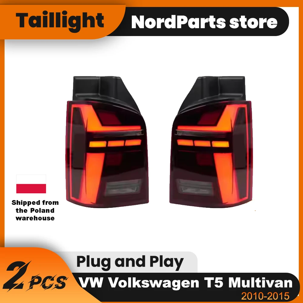 Image of Zubehör LED-Rückleuchten-Set für VW Volkswagen T5 Multivan / Caravelle 2010-2015 V2 Heckleuchten Blinker